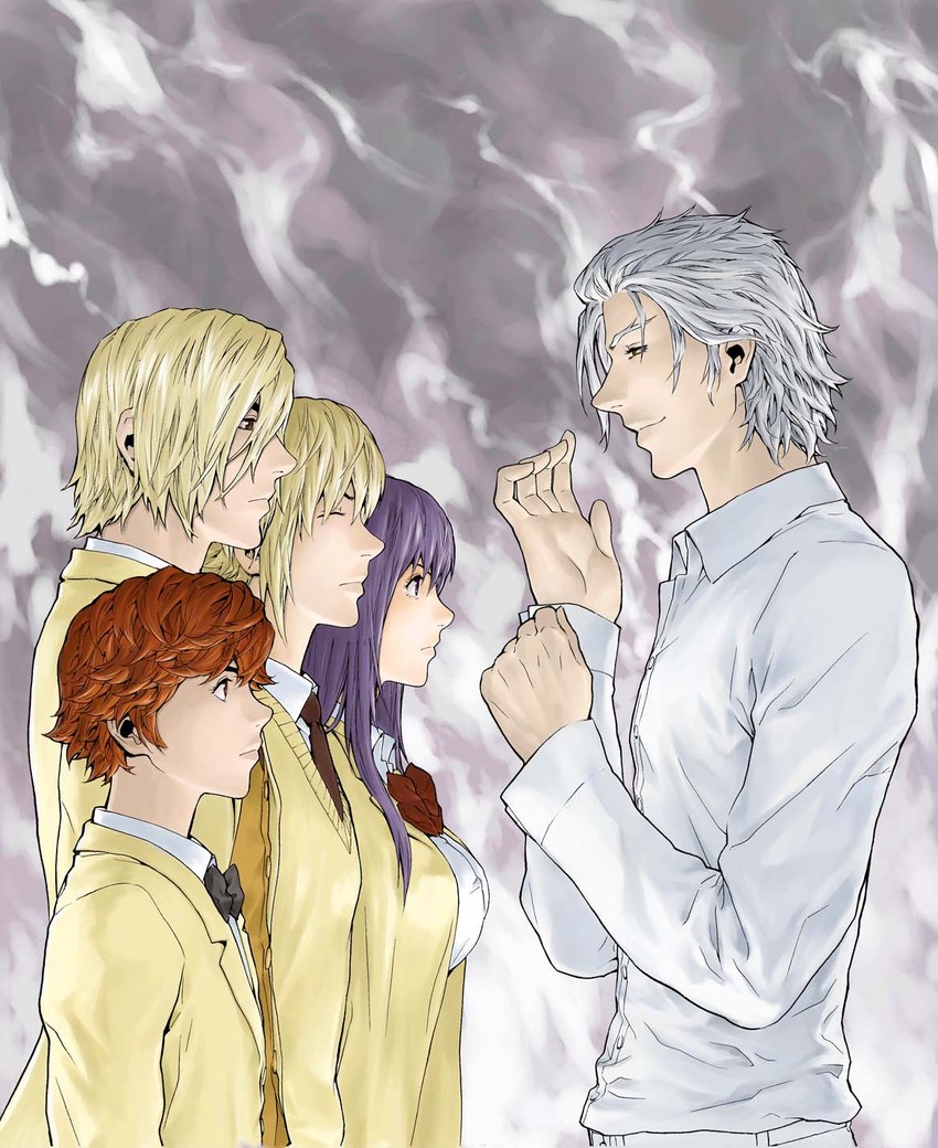 makihara madoka, shin jeeha, rud han, fire dragon, and kusanagi hayato (veritas) drawn by kim_dong-hoon
