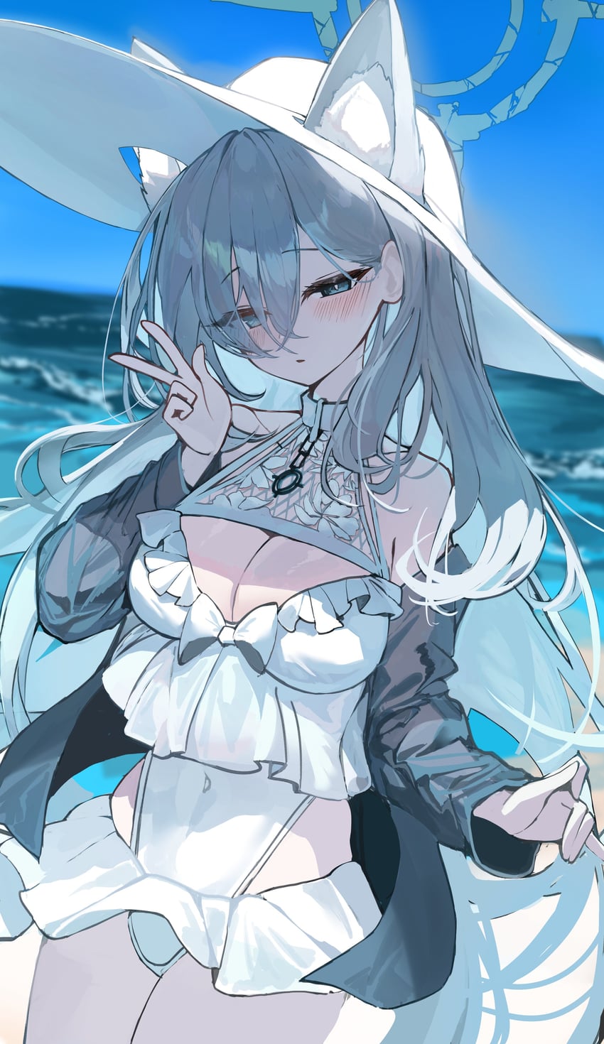 shiroko and shiroko terror (blue archive) drawn by kabedoru