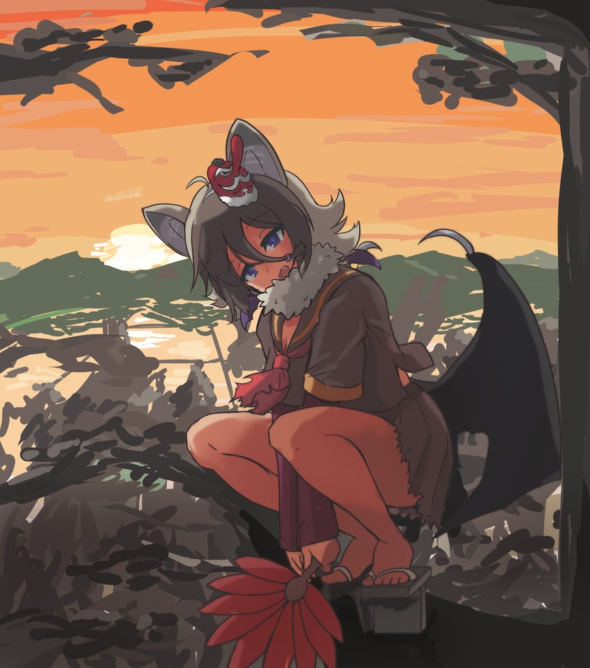 hilgendorf's tube-nose bat (kemono friends) drawn by hane_(kirschbaum)