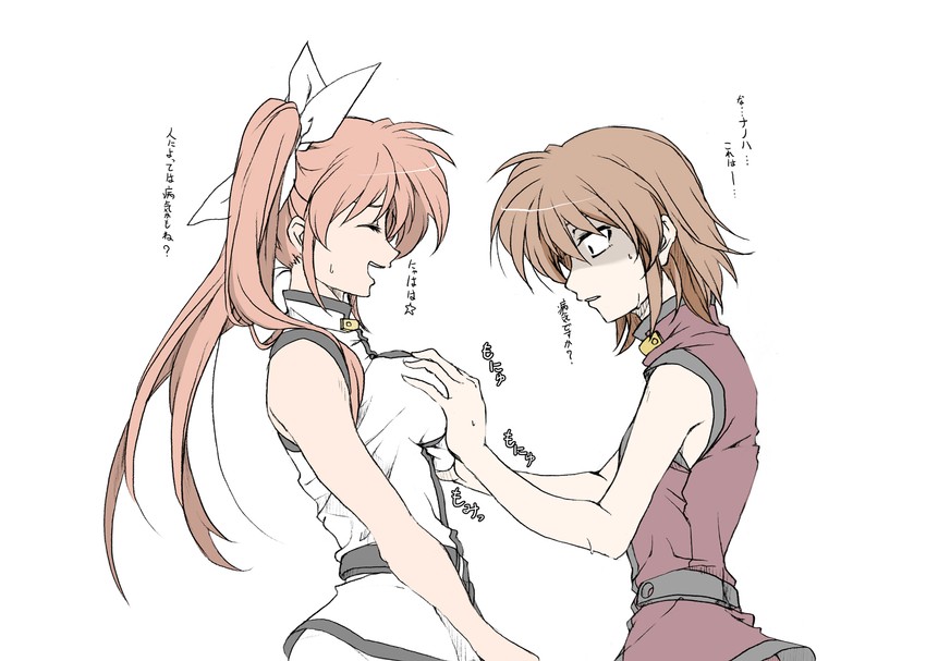 takamachi nanoha and stern the destructor (lyrical nanoha and 4 more) drawn by elf_(stroll_in_the_woods)