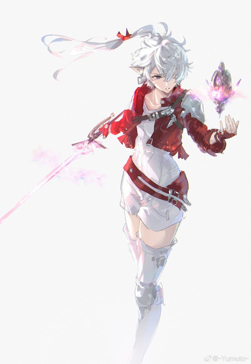 alisaie leveilleur and red mage (final fantasy and 1 more) drawn by yumuto_(spring1786)