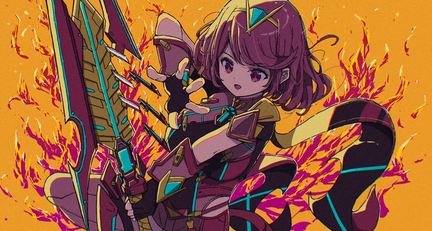 pyra (xenoblade chronicles and 1 more) drawn by tachibanashiro17