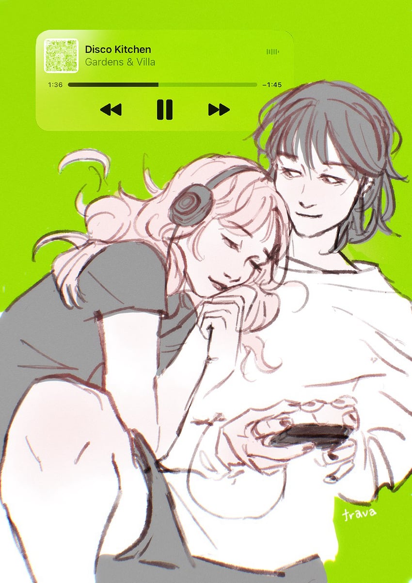 koga mitsuki and oosawa aya (kininatteru hito ga otoko ja nakatta and 1 more) drawn by trava