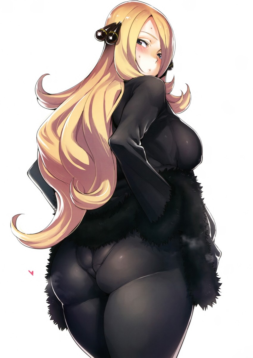 cynthia (pokemon and 1 more) drawn by ikuchan_kaoru