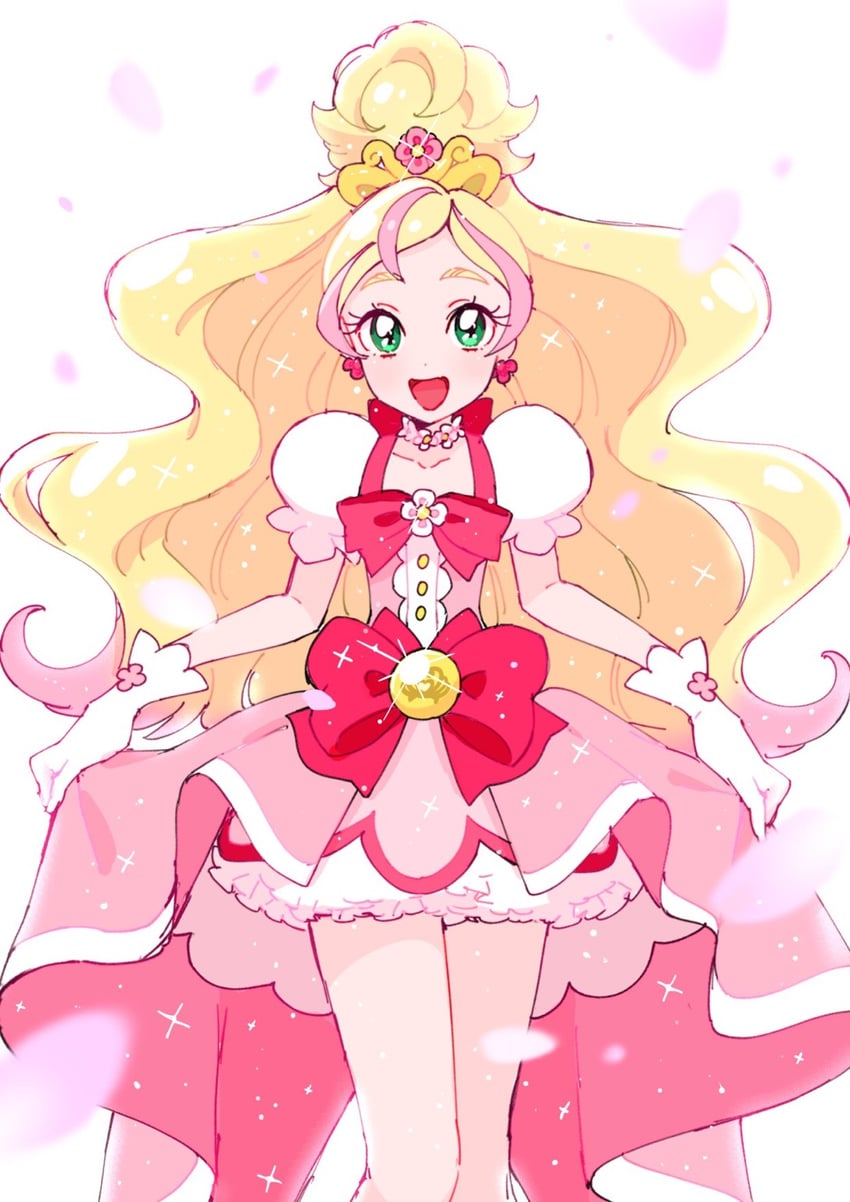 haruno haruka and cure flora (precure and 1 more) drawn by shirako_love
