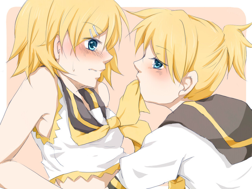 kagamine rin and kagamine len (vocaloid) drawn by yaichi_(reverie)