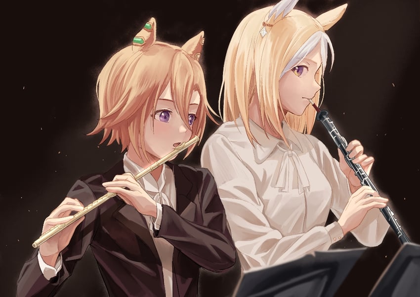 t.m. opera o and narita top road (umamusume) drawn by kaulen.f