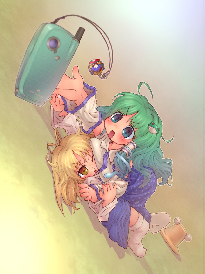 kochiya sanae, moriya suwako, and yasaka kanako (touhou) drawn by sankuma
