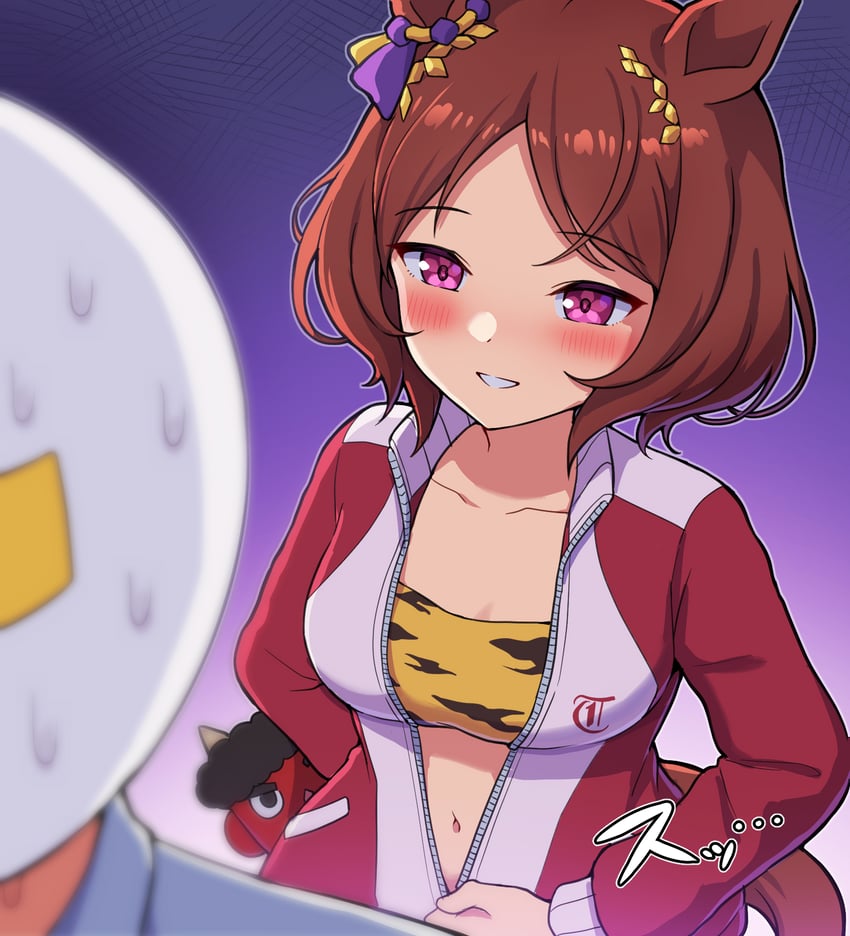 trainer, t-head trainer, and sakura laurel (umamusume) drawn by takiki