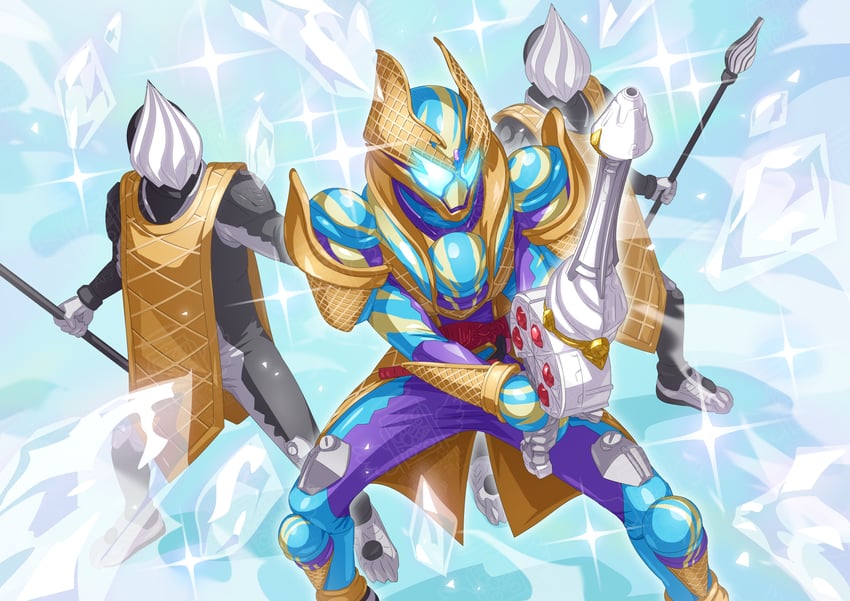 kamen rider gavv and whipped soldier (kamen rider and 1 more) drawn by otokamu