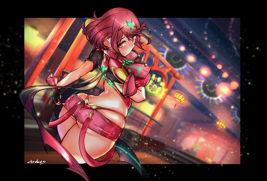 pyra (xenoblade chronicles and 1 more) drawn by chrokey