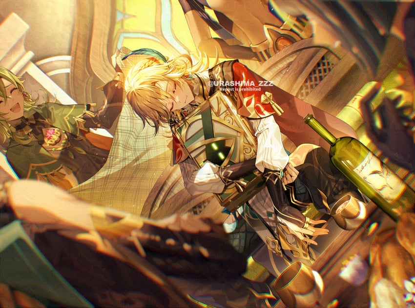 alhaitham, tighnari, kaveh, cyno, collei, and 1 more (genshin impact) drawn by urashima_(hidoro_mgmg)