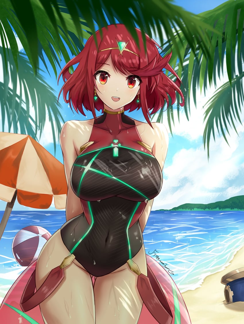 pyra (xenoblade chronicles and 1 more) drawn by fgsketch