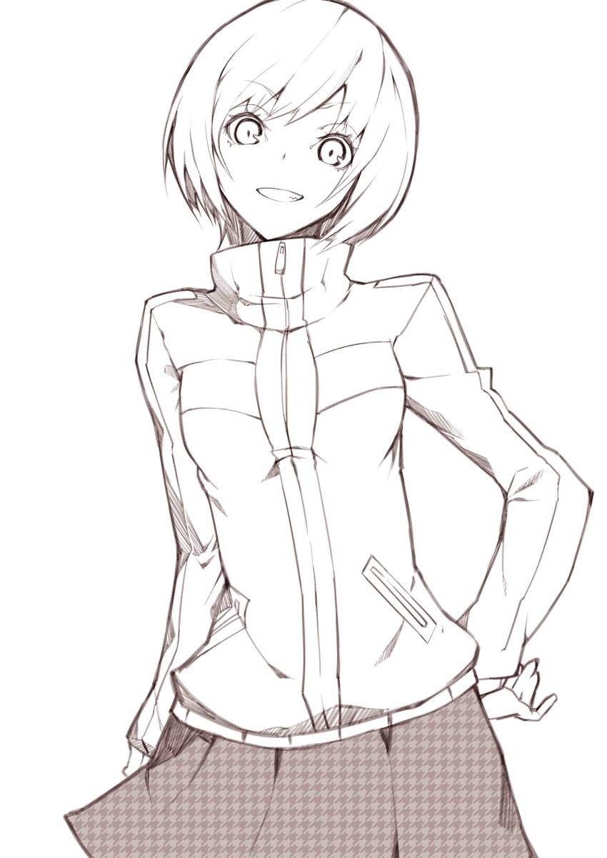 satonaka chie (persona and 1 more) drawn by scottie_(phantom2)