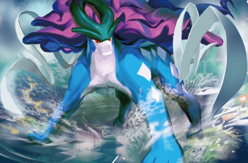 suicune (pokemon and 1 more) drawn by kawaguchi_youhei