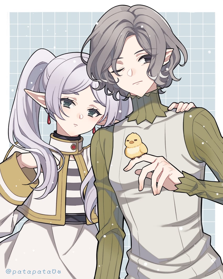 frieren and mithrun (sousou no frieren and 1 more) drawn by zozakura