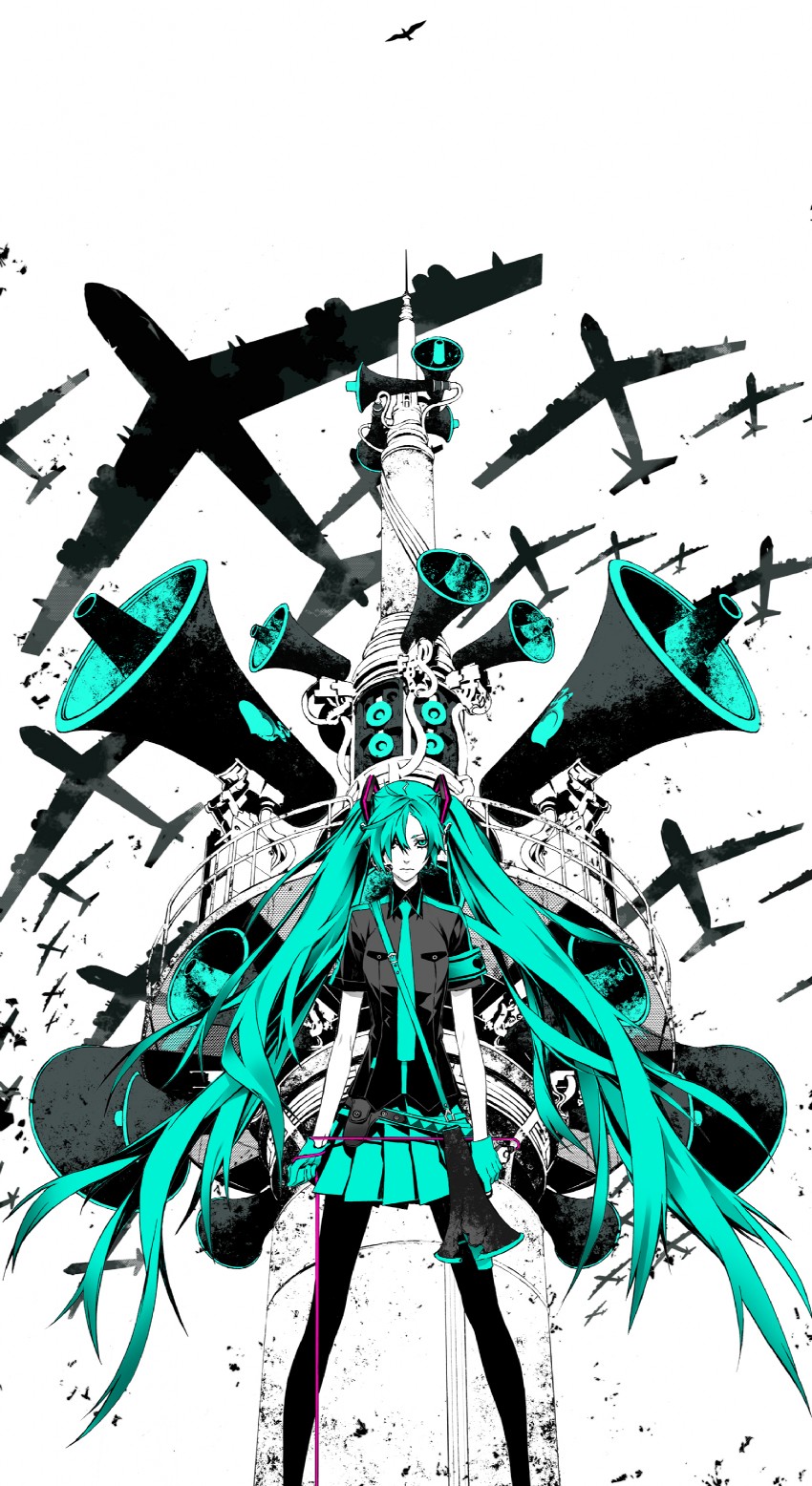 hatsune miku (vocaloid and 1 more) drawn by miwa_shirow