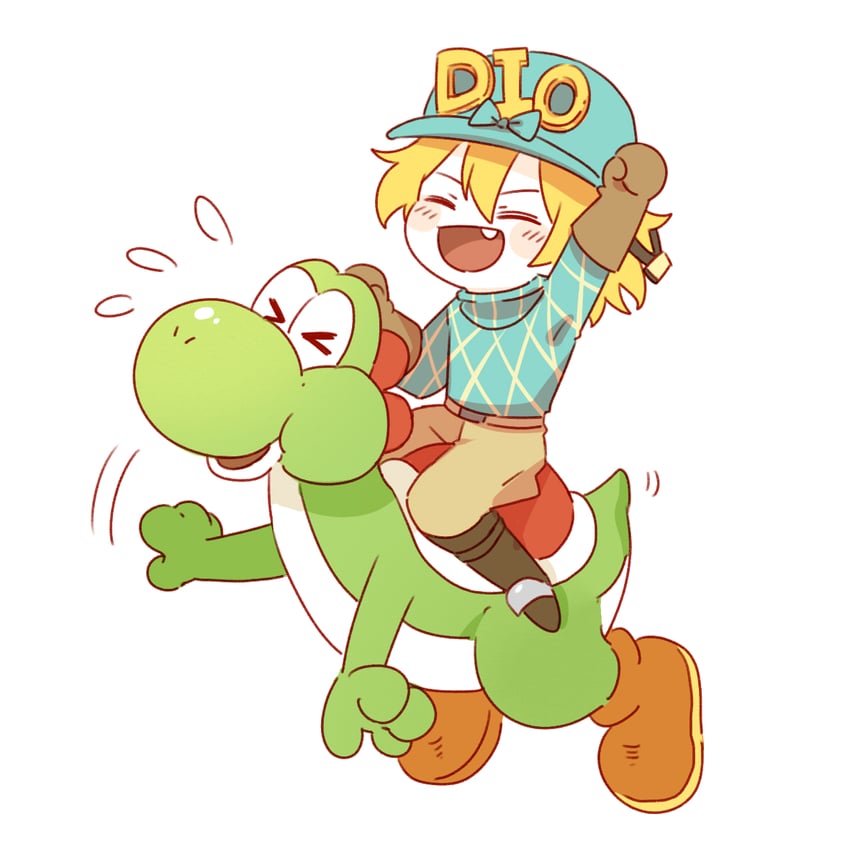 diego brando and yoshi (jojo no kimyou na bouken and 2 more) drawn by luminous_slime