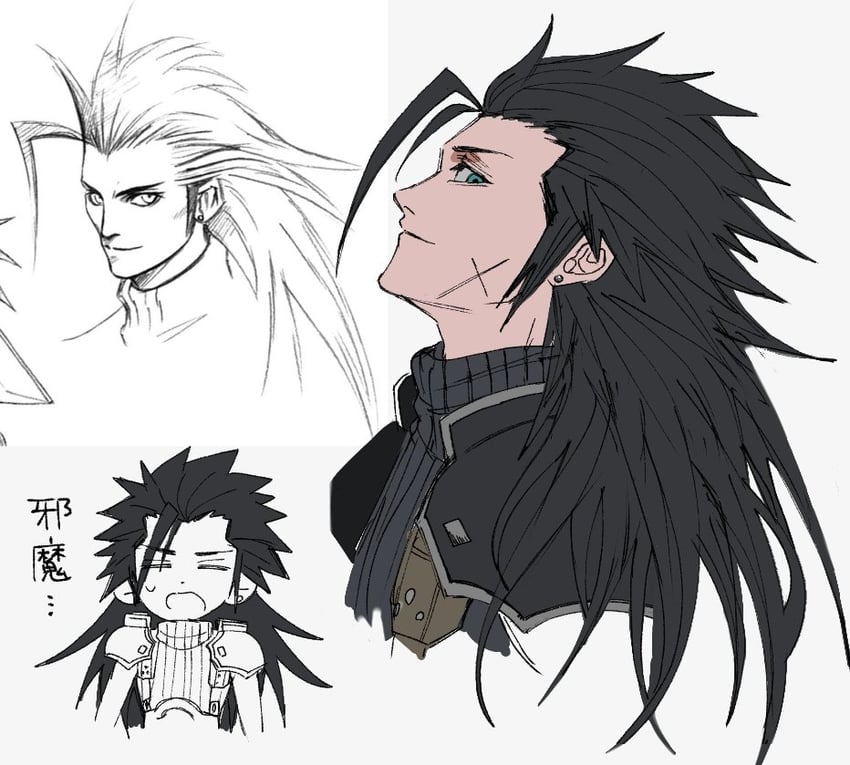 zack fair (final fantasy and 1 more) drawn by mtr_dayoo