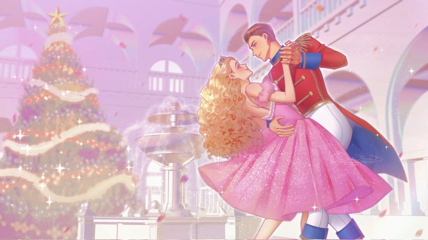 barbie, clara, and eric (barbie and 1 more) drawn by okitafuji