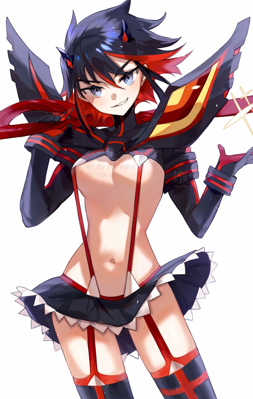 matoi ryuuko and senketsu (kill la kill) drawn by yun-yang