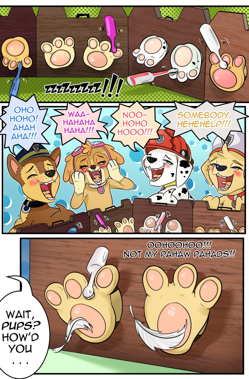 chase, skye, and marshall (paw patrol) drawn by candyclumsy