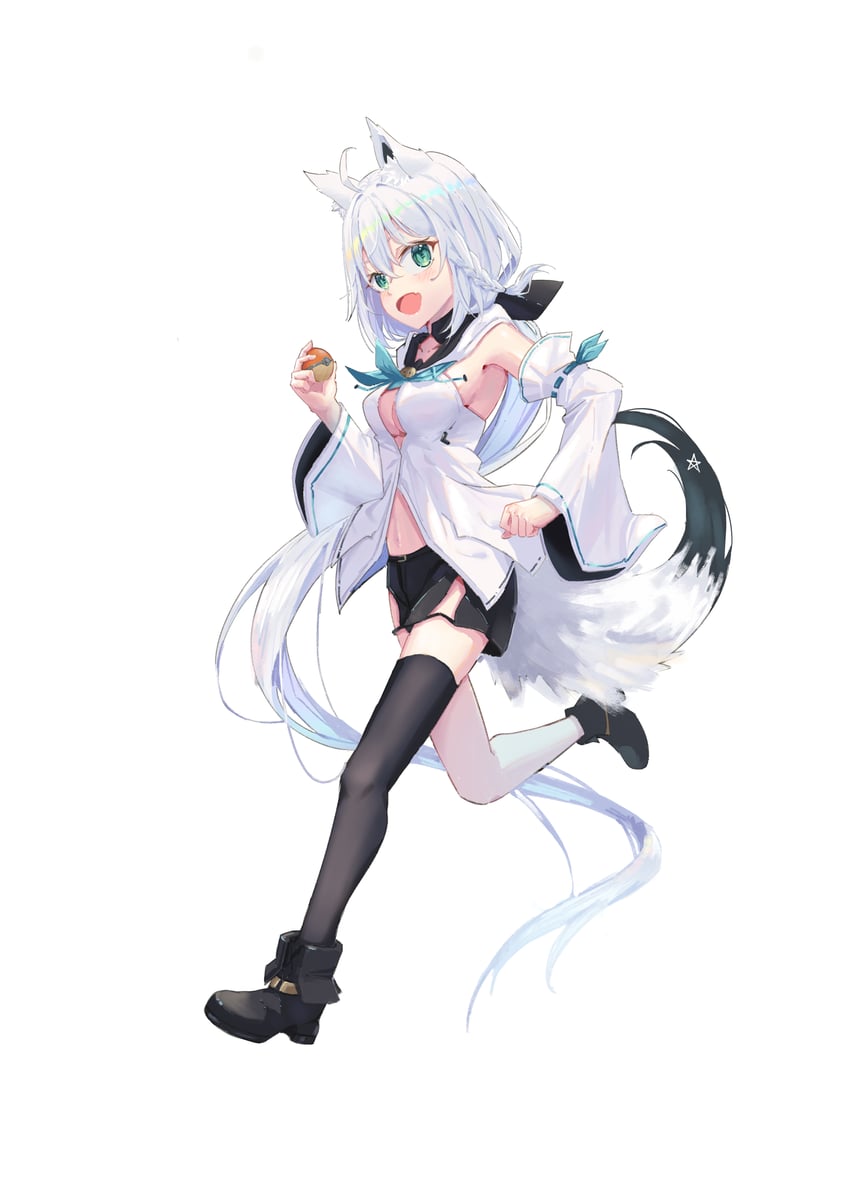shirakami fubuki (pokemon and 1 more) drawn by mizuren