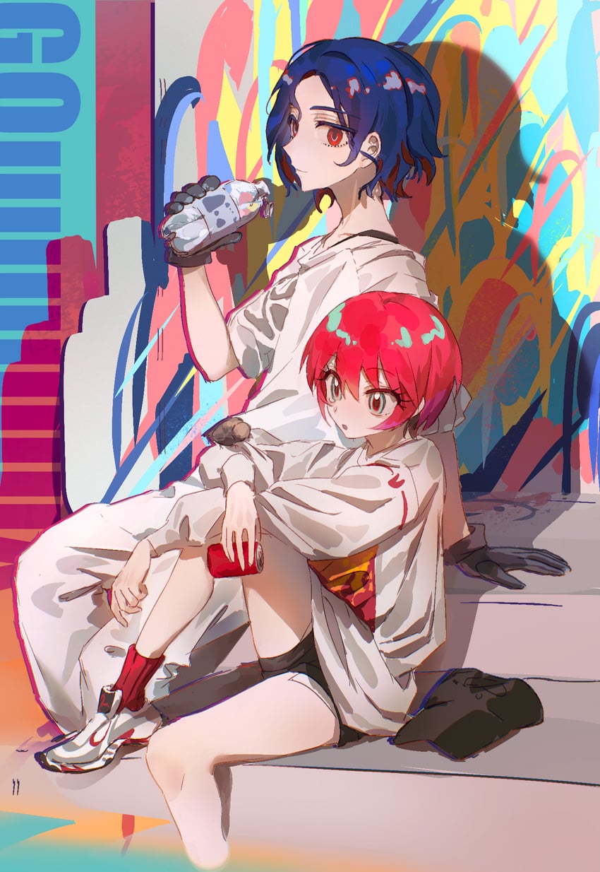 amate yuzuriha and shuji ito (gundam and 1 more) drawn by xiegegege_gezi