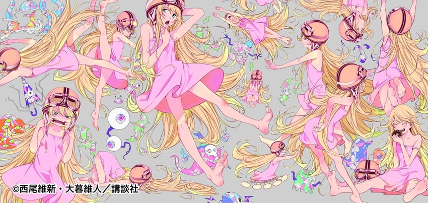 oshino shinobu (monogatari and 1 more) drawn by oogure_ito