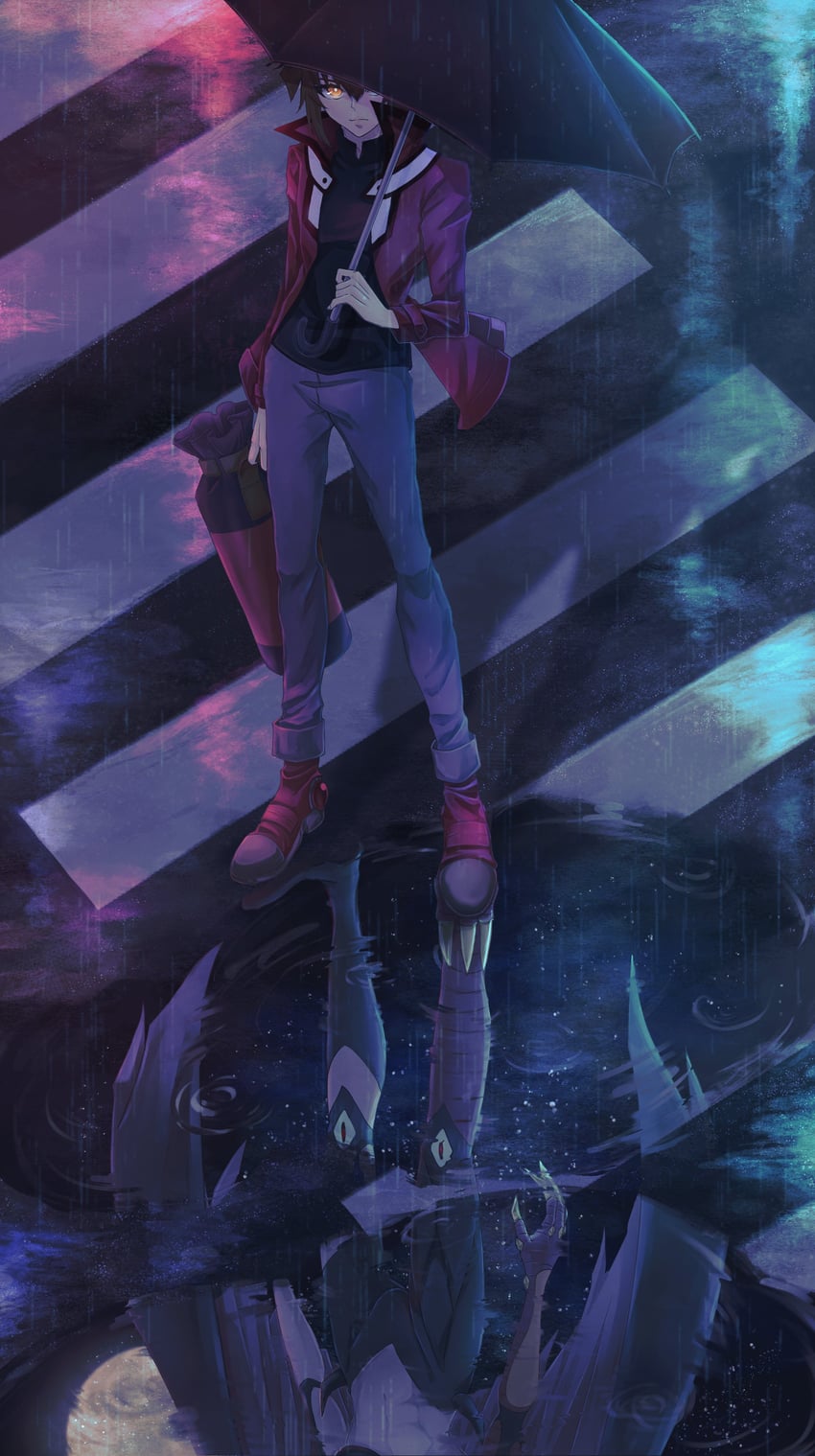 yuki judai and yubel (yu-gi-oh! and 1 more) drawn by heki_ku02