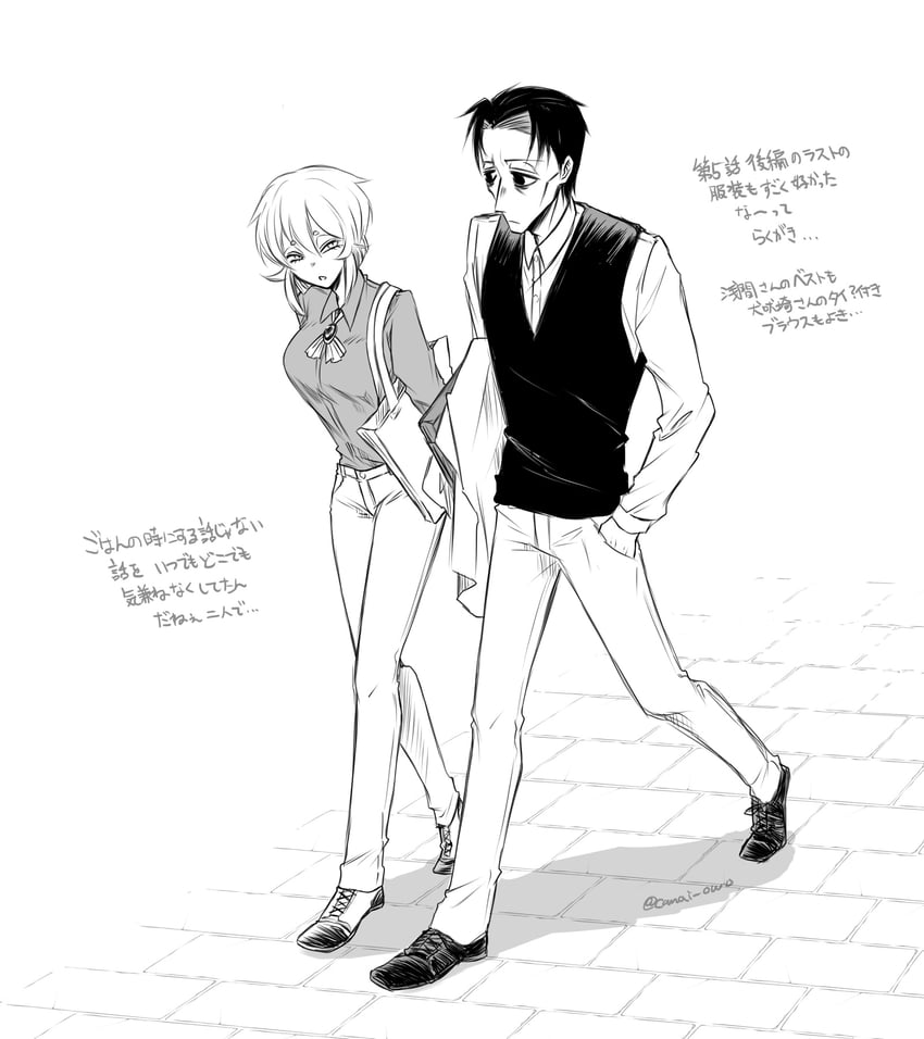 asama hirotaka and inubousaki shioi (nikubami honegishimi) drawn by runarica0914
