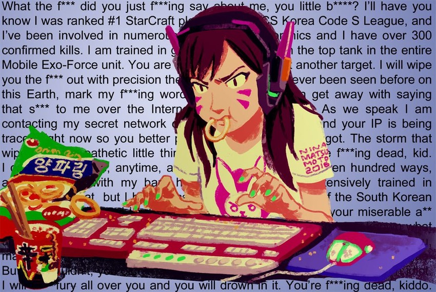 d.va (overwatch and 3 more) drawn by nina_matsumoto