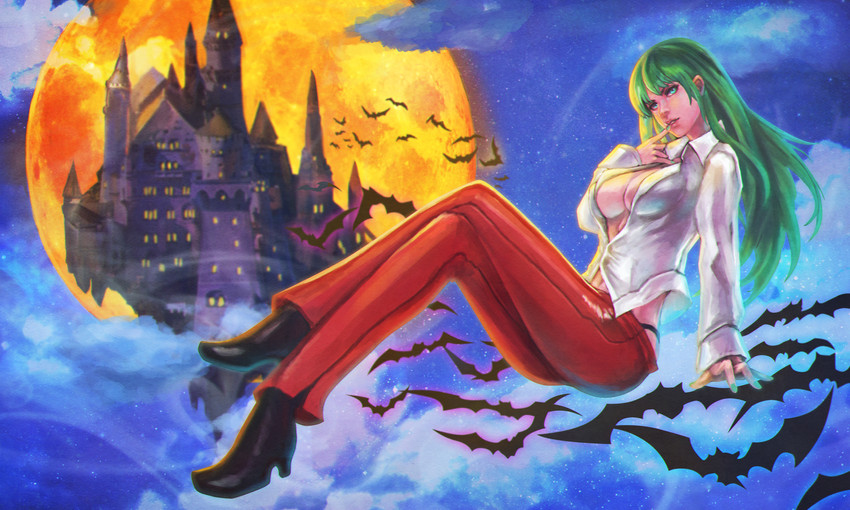 morrigan aensland (darkstalkers) drawn by monori_rogue