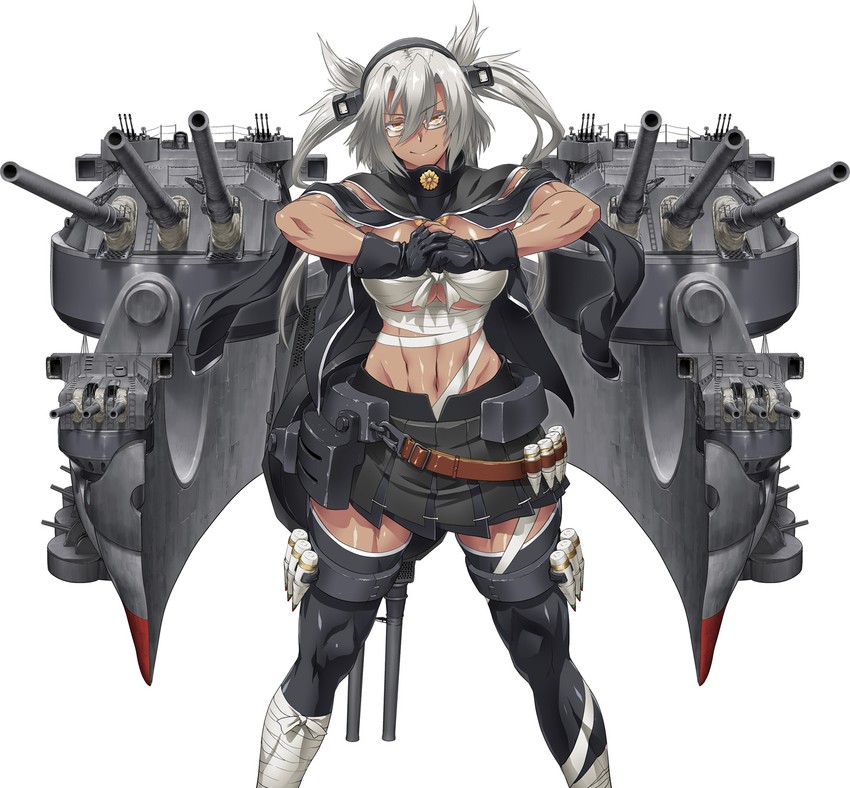 musashi and musashi kai (kantai collection) drawn by henshako
