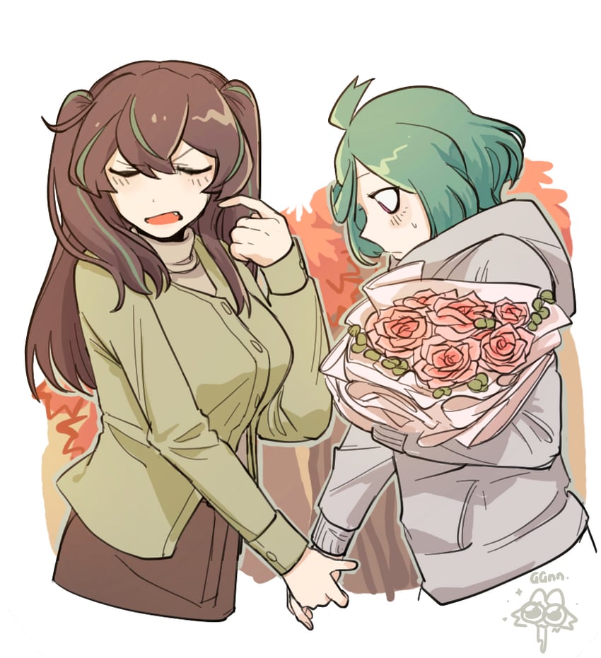 akoya matama and anemo nemo (mahou shoujo ni akogarete) drawn by guagua977