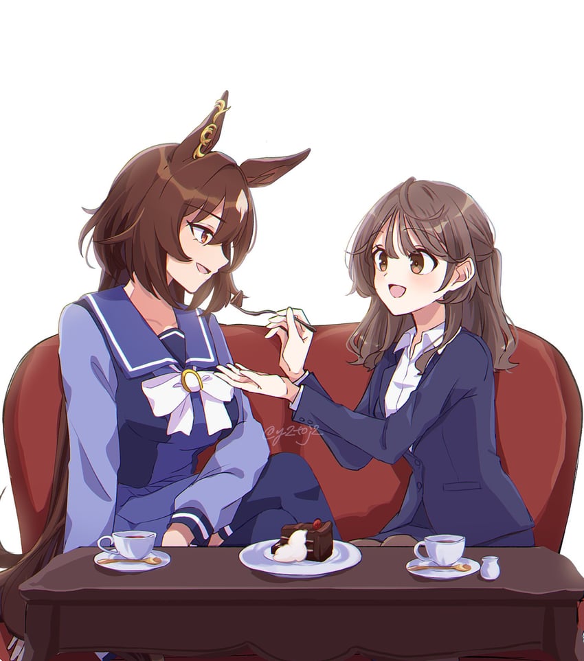 trainer, sirius symboli, and female trainer (umamusume) drawn by toji_(y2toj2)