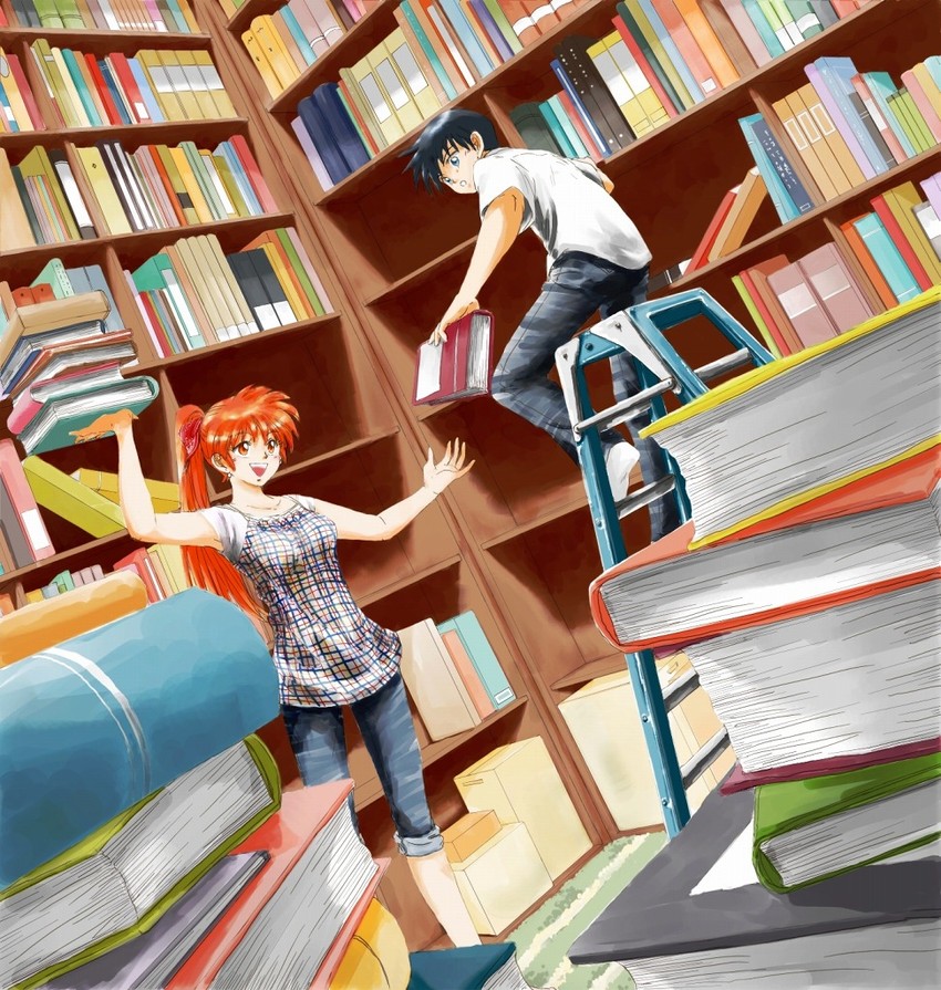 touma sou and mizuhara kana (q.e.d.) drawn by si_sya_mo