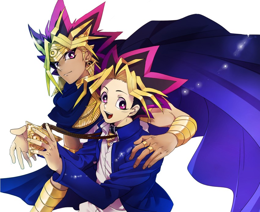 muto yugi and atem (yu-gi-oh! and 1 more) drawn by kshirota