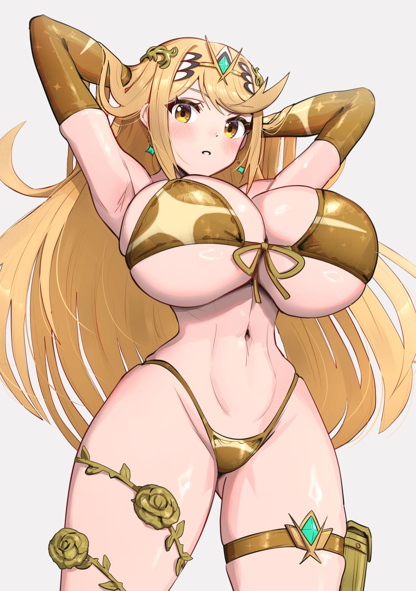 mythra (xenoblade chronicles and 1 more) drawn by gonzarez