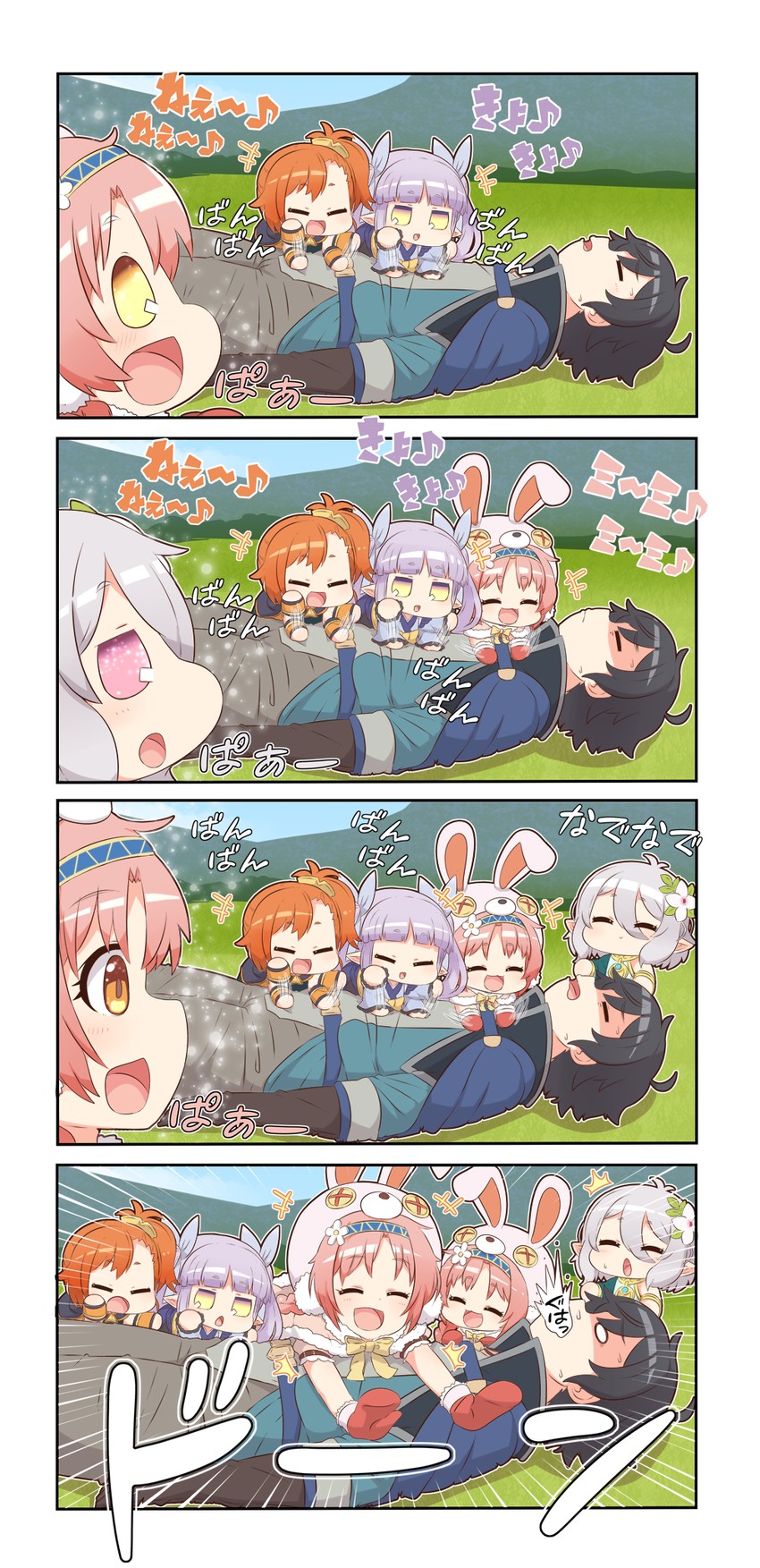 kokkoro, kyoka, yuuki, misogi, and mimi (princess connect!) drawn by yuureidoushi_(yuurei6214)