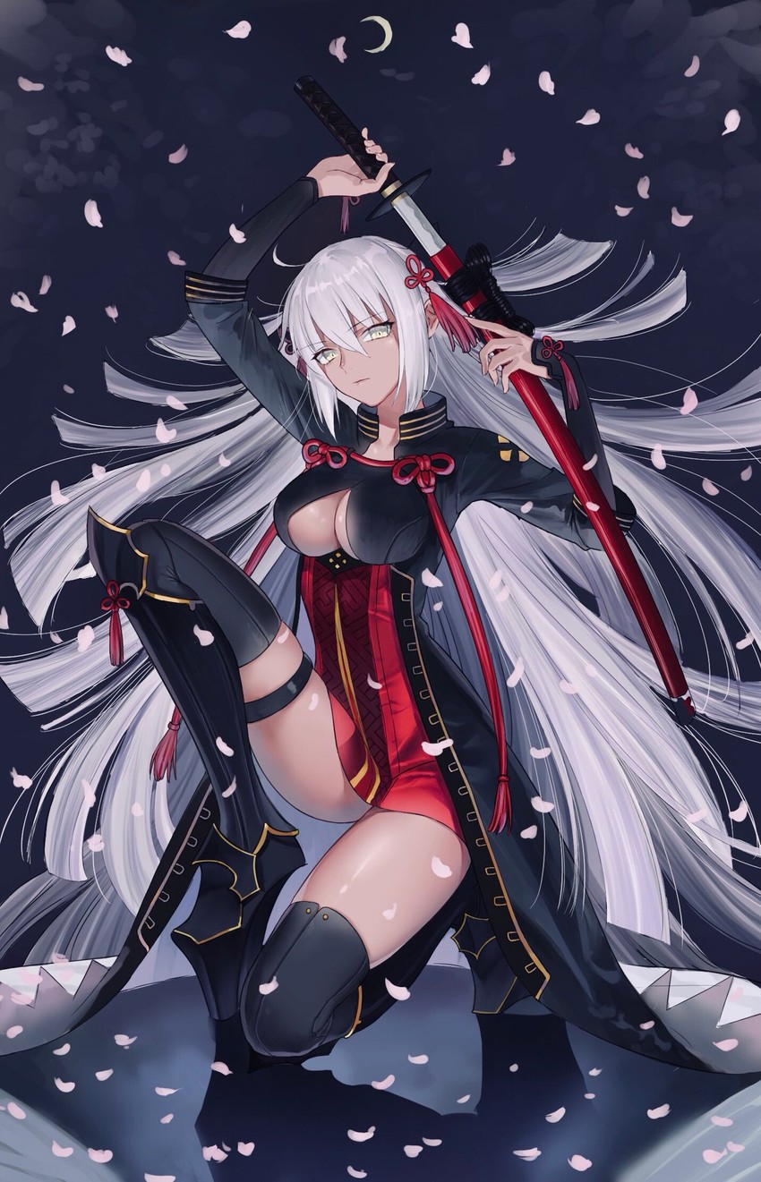 okita souji and okita souji alter (fate and 1 more) drawn by nipi27