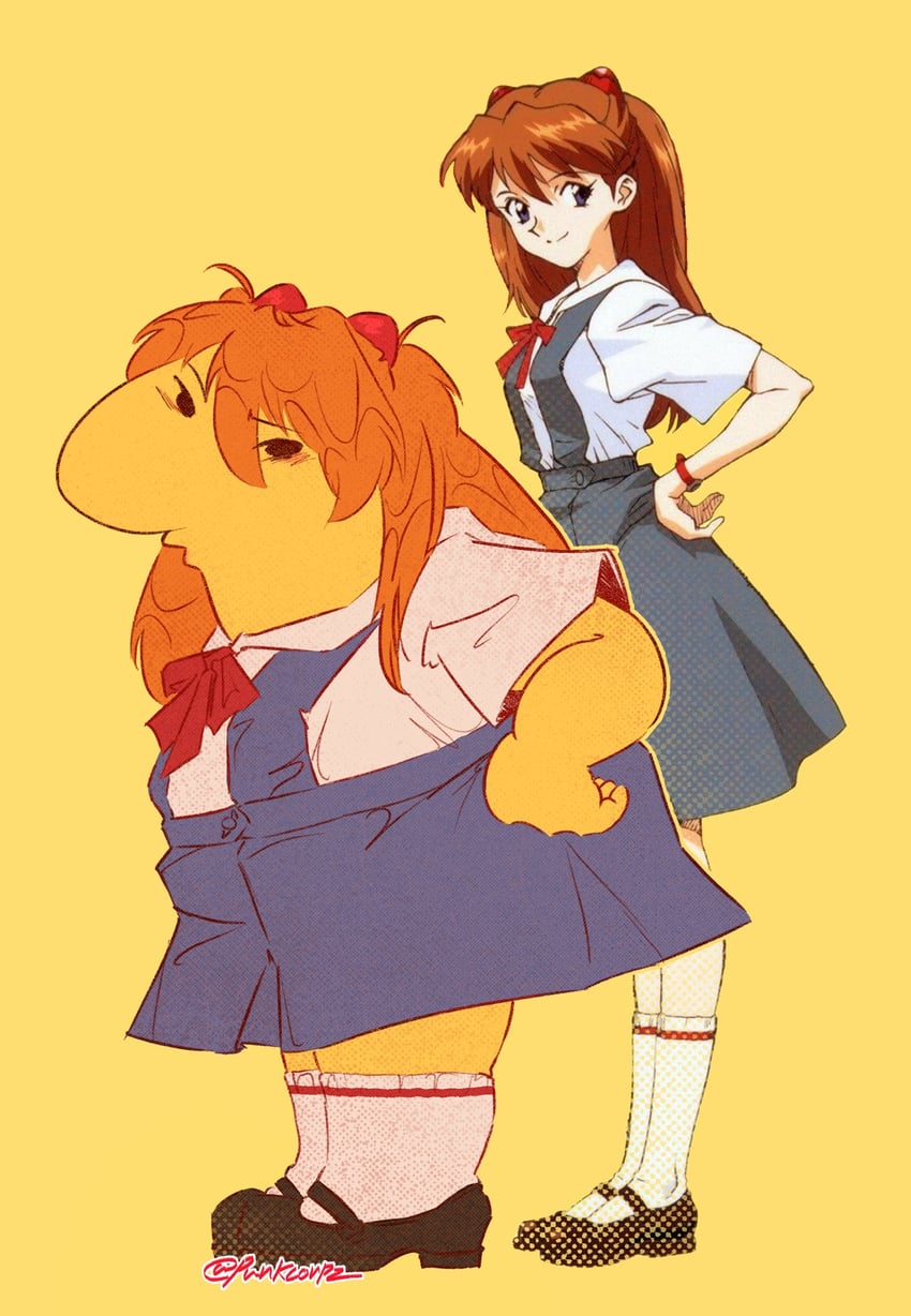 souryuu asuka langley and charlie dompler (neon genesis evangelion and 1 more) drawn by punkcorpz