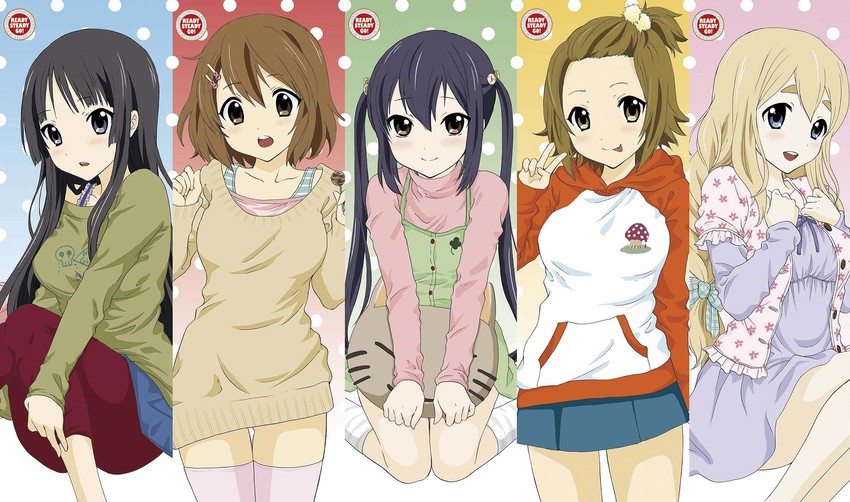 akiyama mio, nakano azusa, hirasawa yui, tainaka ritsu, and kotobuki tsumugi (k-on!) drawn by fumitani_yasunori