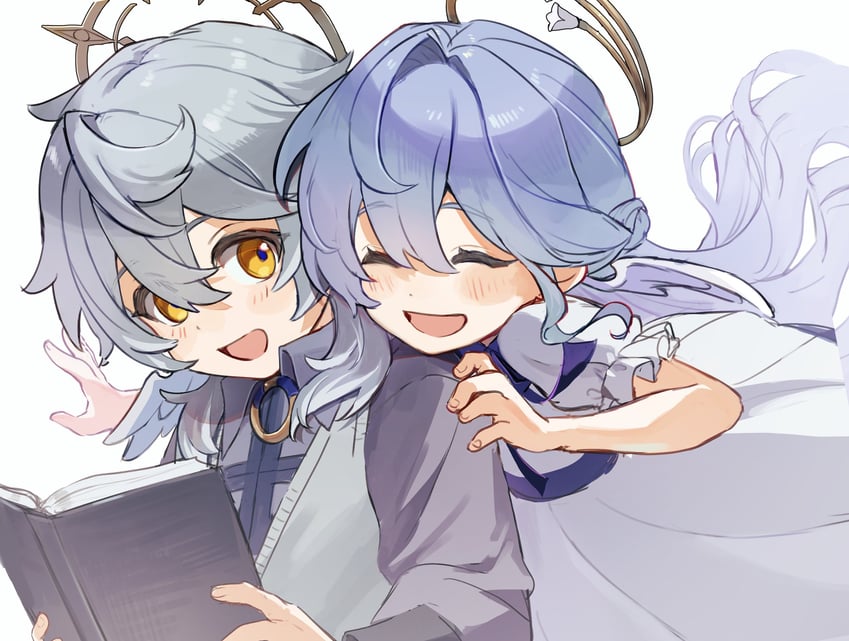robin and sunday (honkai and 1 more) drawn by yonaga_tsuki25