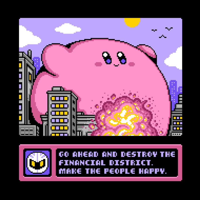 kirby and meta knight (kirby and 1 more) drawn by drew_wise