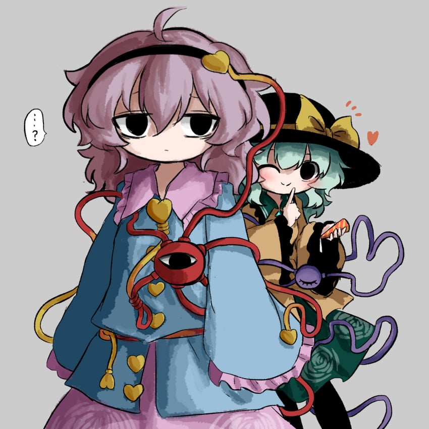 komeiji koishi and komeiji satori (touhou) drawn by heripantomorrow