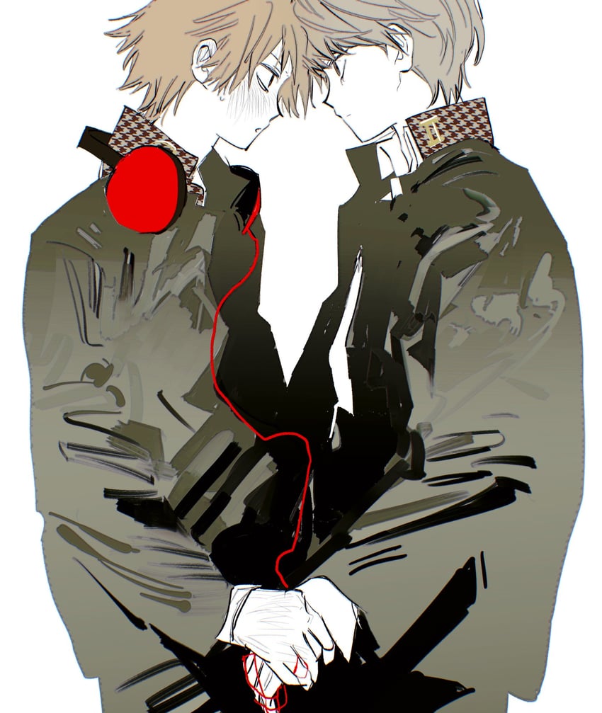 narukami yu and hanamura yousuke (persona and 1 more) drawn by goguma_wagamja