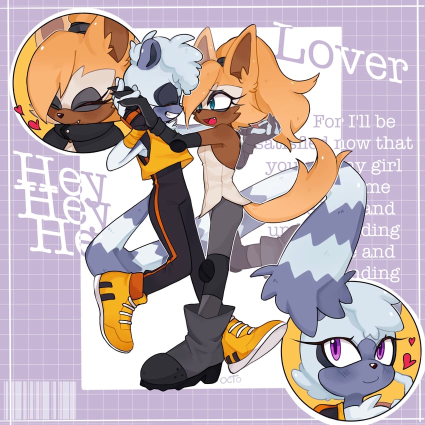 whisper the wolf and tangle the lemur (sonic and 2 more) drawn by 3mia_hadi3