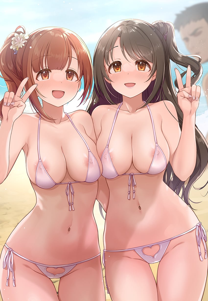 shimamura uzuki and igarashi kyoko (idolmaster and 1 more) drawn by mk_(mod0)