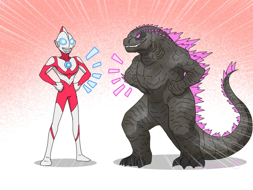godzilla, godzilla evolved, and ultraman (ultra series and 5 more) drawn by g_u0401earth
